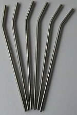 100 x Bent Metal Drinking Straw Stainless Steel Reusable Straws Stylish r.89