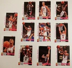 Juego de 11 cartas del Torneo de Baloncesto de las Américas 1992 NBA Hoops - Imagen 1 de 3