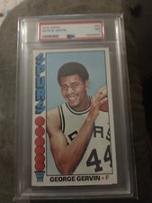 1976 Topps Basketball Card - #68 George Gervin, PSA 7 NM
