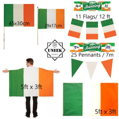 St. Patrick's Day Irish flag Republic of Ireland Bunting Cape Party Celebration - Image 1 of 4