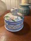 Gail Pittman EASTER Springtime Bunny Rabbit Candy Box, 80's Signed, MINT!