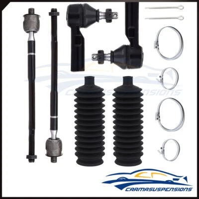 Fits 1998-2002 Chevrolet Prizm 6x Steering Inner & Outer Tie Rod End Rack Bellow - Image 1 of 4