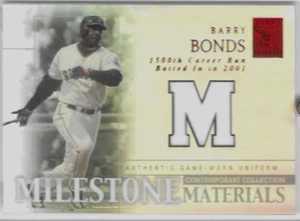 BARRY BONDS 2003 Topps Tribute Contemporary Milestone Materials Red #20 of 50! - Picture 1 of 2