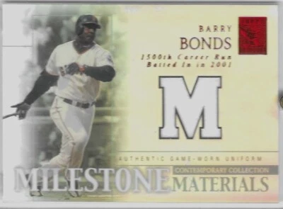 BARRY BONDS 2003 Topps Tribute Contemporary Milestone Materials Red #20 of 50! - Image 1 of 2