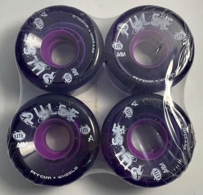 Atom Pulse Lite Outdoor Skate Wheels Purple 62mm 78A Set of 4 Roller Skate Quad - Image 1 of 4