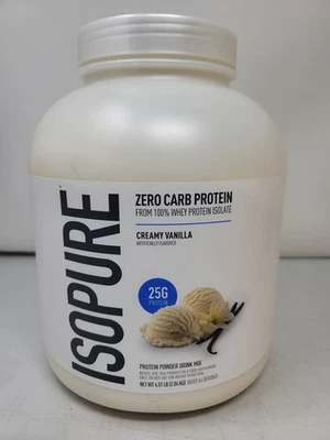 Proteína aislada de suero Isopure Zero Carb en polvo, vainilla cremosa, 4,66 lb exp. 7/27 Foto 1 de 4