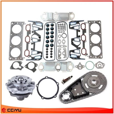 For 00-2004 Pontiac Grand Am SE2 Timing Chain Kit Water Pump Head Gasket Set 3.4 - Image 1 of 4