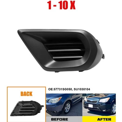 1-10X Fog Light Cover For 2014-2016 Subaru Forester Front Left Textured Black - Image 1 of 4