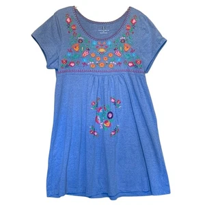 South & Main Embroidered Blue babydoll Dress size XL - Picture 1 of 6