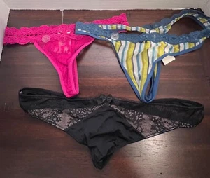 3 Pairs of String Thong Underwear NWT 2 Aeropostale - 1 Adore Me Size Medium - Picture 1 of 5