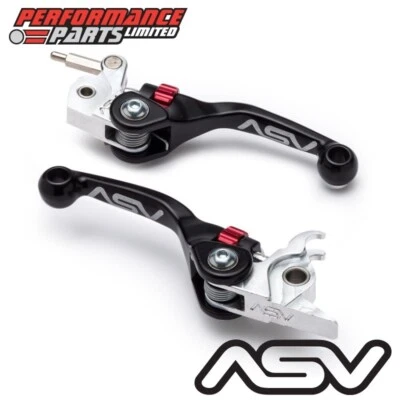 Juego de palancas de freno + embrague ajustables negras cortas ASV F4 para KTM 525 EXC 2003 Foto 1 de 4