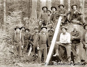 Group of Loggers, Pacific Northwest - circa 1900 - Historic Photo Print - Picture 1 of 1