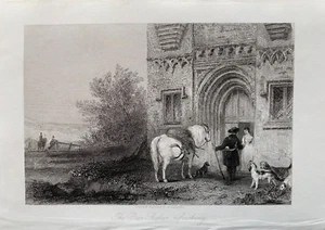 1841 Antique Print; The Deer Stalker Refreshing after Beckwith - Picture 1 of 2