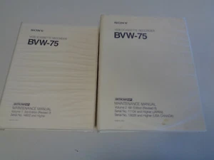 Sony BVM-75 Betacam Videocassette Player Manual Set - Factory - Picture 1 of 10
