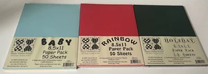 CardStock Paper for Card Making Scrapbooking Various Colors - 150 sheets - Picture 1 of 7