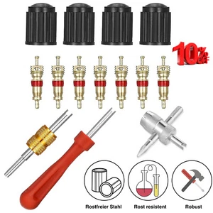 5/20/30pcs Schrader Valve Core Removal Tool Kit Valve Caps & Valve Core Inserts - Picture 1 of 13