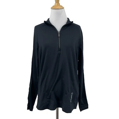 Camisa Sunice Mujer M Mediana Negra Anna Media Cremallera Ligera Tejida Forrada de Vellón Foto 1 de 4