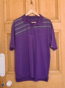 DUNLOP MENS PURPLE POLO SPORTS SHIRT Golf Tennis Sports Size LARGE - Picture 1 of 2
