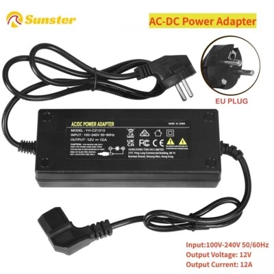 12V 12A 110W Heizung Adapter Netzkabel AC to DC 100V-240V auf 12V Netzteil DE - Bild 1 von 4