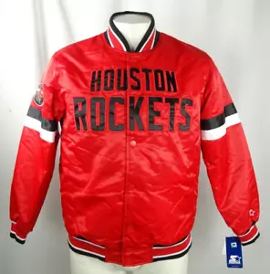 Giacca Bomber Houston Rockets NBA Starter Uomo Snap-Up Raso - Foto 1 di 10