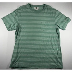 Vissla Striped Pocket Tee Casual Everyday T-Shirt Green Mens Size L - Imagen 1 de 6