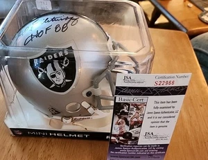 Fred Biletnikoff Auto HOF 88 Oakland Raiders Signed Mini Helmet JSA Authenticed - Picture 1 of 5