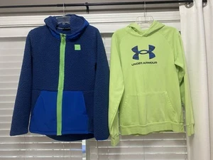 Two Under Armour Hoodies Boys Size Youth XL YXL Very Nice! - Picture 1 of 4