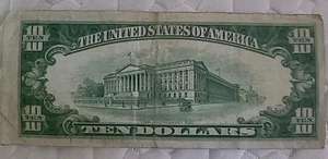 Series 1950 A 10$ Dollar Bill Federal Reserve Note Ten Dollars - Picture 1 of 4