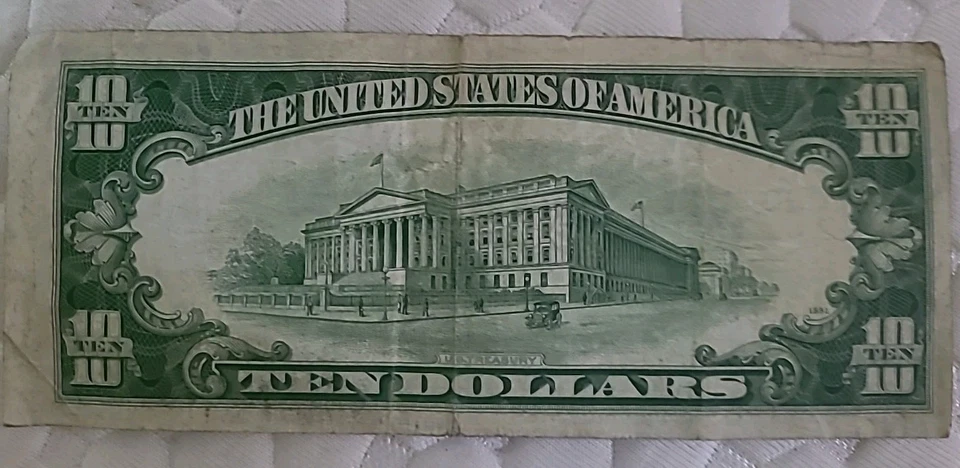 Series 1950 A 10$ Dollar Bill Federal Reserve Note Ten Dollars - Image 1 of 4