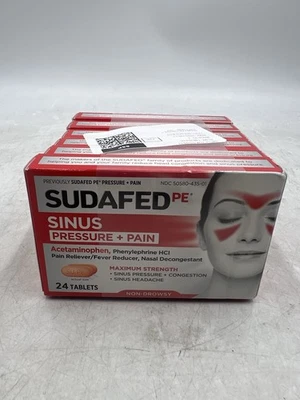 Sudafed PE синусовое давление + боль упаковка из 6 Exp 11/2027 - Изображение 1 из 3