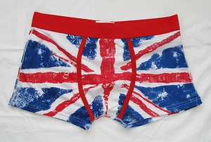 G786 Hot Herren Trunks Boxershorts Baumwolle Elasthan UK AU Flagge  - Bild 1 von 2