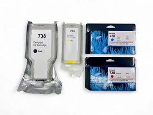 738 Ink Cartridge 4-Pack – Compatible with HP 738 For DesignJet - Picture 1 of 1