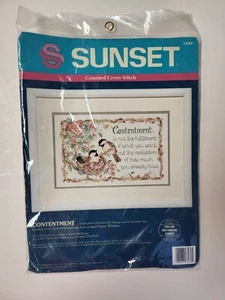 Vintage Sunset Counted Cross Stitch KIT  #13564 CONTENTMENT - Picture 1 of 10