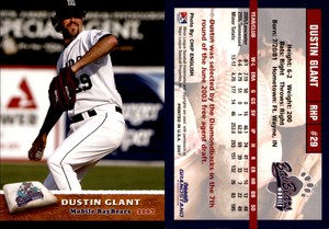 Dustin Glant 2007 Grandstand Mobile BayBears #14 Card *AutographDen*