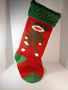 World Market Christmas Stocking Sock Monkey - Picture 1 of 5