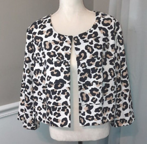Dress Barn Leopard Short Blazer. Lined and classy overlays size 20