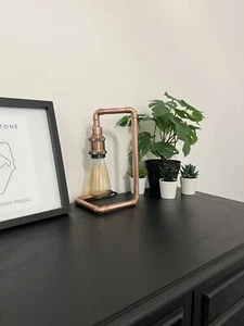 copper pipe Table lamp - Industrial Style - Handmade - Lighting - Picture 1 of 5