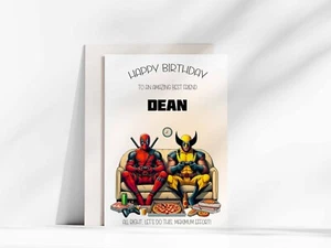 Tarjeta de cumpleaños personalizada DEADPOOL • Tarjeta de cumpleaños Deadpool y Wolverine - Imagen 1 de 1