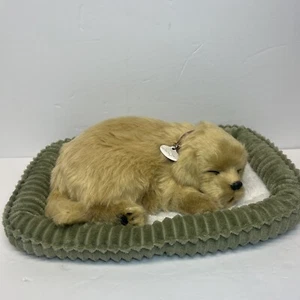RARE VINTAGE BATTERY OPERATED TAN PERFECT PETZZ REALISTIC BREATHING PUPPY DOG - Picture 1 of 15