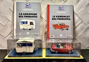 VOITURES TINTIN 1/24 HACHETTE 51-52 : LA CARAVANE ET LE CABRIOLET DES TOURISTES - Foto 1 di 1