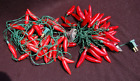 70 Red Chili Peppers ~ Plastic Blowmold Twinkle Light Covers ~ 2 Light Strings