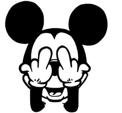 Finger, Mickey, Vinyl Decal, Sticker for Cars, Windows, Laptops and more - Image 1 of 4