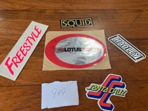 !! 5 VINTAGE OLD SCHOOL STICKERS DECAL LOTUS FREESTYLE SANTA BMX SKATEBOARD - Picture 1 of 1