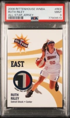 2006 Rittenhouse WNBA Ruth Riley All Star Jersey PSA 9 4-color! Detroit Shock - Image 1 of 2