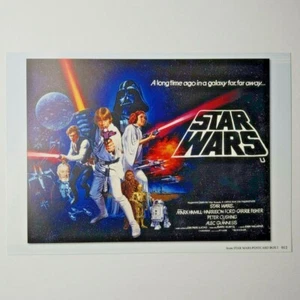 Star Wars New Hope Movie Poster Postcard Japan One Sheet Death Star X-Wing - Picture 1 of 2