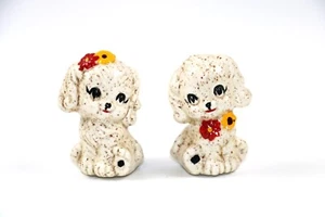 Vintage Ceramic Anthropomorphic Puppy Dog Salt & Pepper Shakers - Picture 1 of 8
