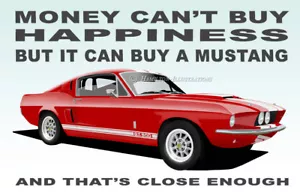 1967 Ford Mustang GT500 Fastback Illustration Neuheit Kühlschrankmagnet - Bild 1 von 1