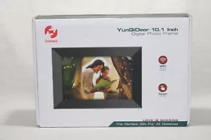 YunQiDeer Digital Picture Frame WiFi 10.1 inch IPS Touch Screen HD Display. - Picture 1 of 12