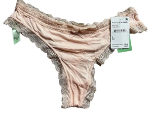 Honeydew Intimates Women's Thong Panties Peach Small Lace NWT - Picture 1 of 4