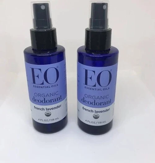 Lote de 2 aceites esenciales EO desodorante orgánico en spray lavanda francesa 4 oz. ea. NUEVO Foto 1 de 1